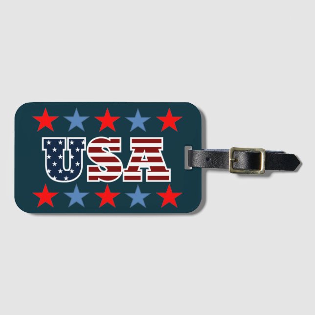 USA Luggage Tag (Front Horizontal)
