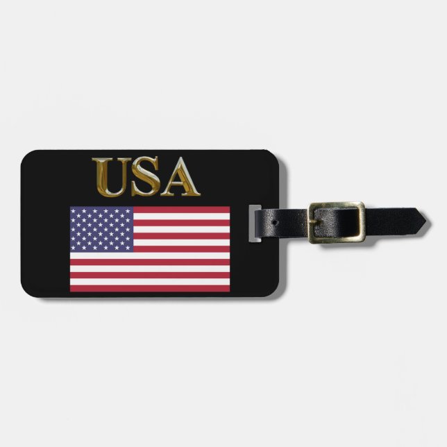 USA LUGGAGE TAG (Front Horizontal)