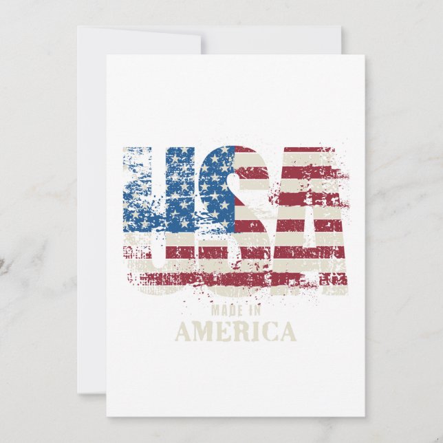 USA Made in America - Patriotic Holiday Card (Front)