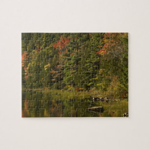 USA; Maine; Acadia NP. Fall reflections at 2 Jigsaw Puzzle