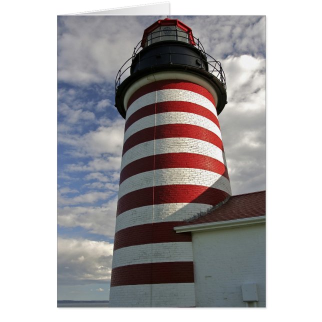 USA, Maine, Lubec. West Quoddy Head LIghthouse (Front)