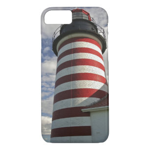 USA, Maine, Lubec. West Quoddy Head LIghthouse Case-Mate iPhone Case