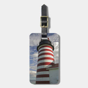 USA, Maine, Lubec. West Quoddy Head LIghthouse Luggage Tag