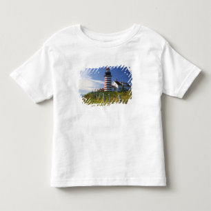 USA, Maine, Lubec. West Quoddy Head Lighthouse Toddler T-Shirt