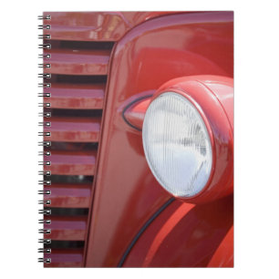 USA, Maine, Owl's Head. Headlight and partial Spiral Notebook