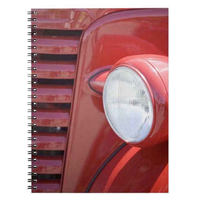 USA, Maine, Owl's Head. Headlight and partial Spiral Notebook (Front)