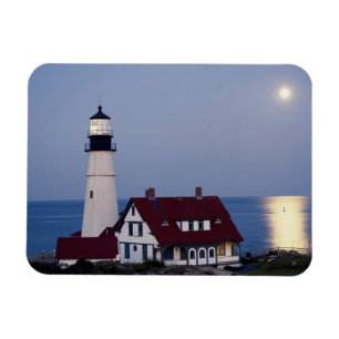 USA, Maine, Portland, Cape Elizabeth, Lighthouse Magnet