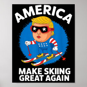 Usa make skiing great donald trump apres ski poster