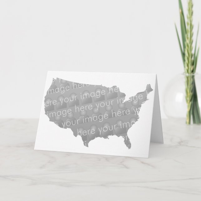 USA Map Card Design (Front)