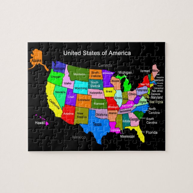 USA Map Jigsaw Puzzle (Horizontal)