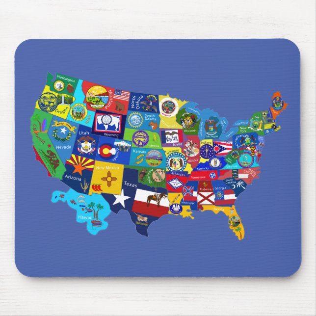 USA Map Mouse Pad (Front)