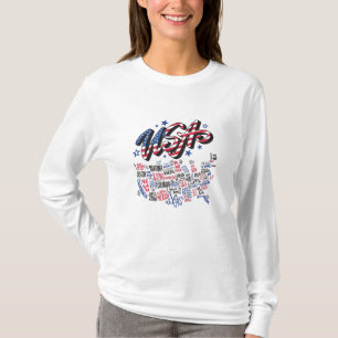 USA Map U.S. states America T-Shirt