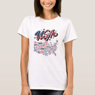 USA Map U.S. states America T-Shirt