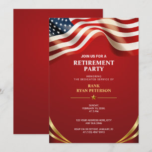 USA Marine Corps Retirement Party Invitation