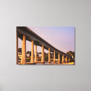 USA, Maryland, Annapolis. Severn River bidge, Canvas Print