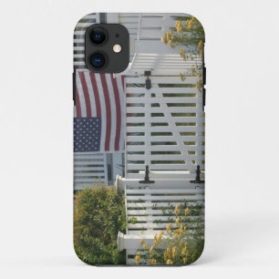 USA, Massachusettes, Gloucester: Patriotic Fence Case-Mate iPhone Case