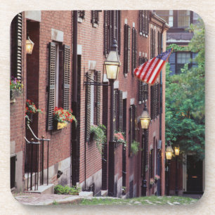 USA, Massachusetts, Boston, Houses Along Acorn Coaster