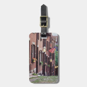 USA, Massachusetts, Boston, Houses Along Acorn Luggage Tag