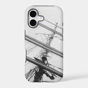USA, Massachusetts, Boston. Masts of tall ship.