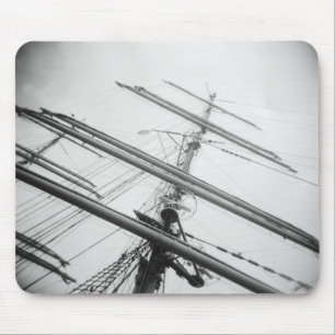 USA, Massachusetts, Boston. Masts of tall ship. Mouse Pad