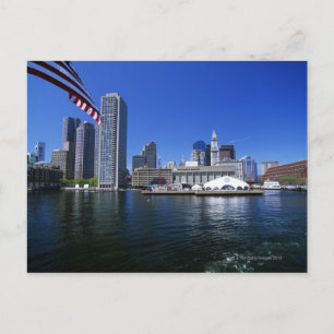 USA, Massachusetts, Boston skyline and Financial Postcard