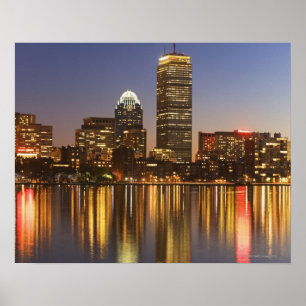 USA, Massachusetts, Boston skyline at dusk 2 Poster