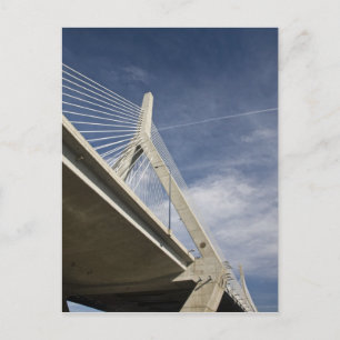 USA, Massachusetts, Boston. The Zakim Bridge. Postcard