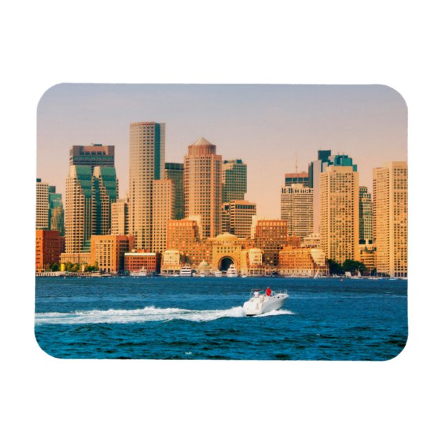 USA, Massachusetts. Boston Waterfront Panorama Magnet (Horizontal)