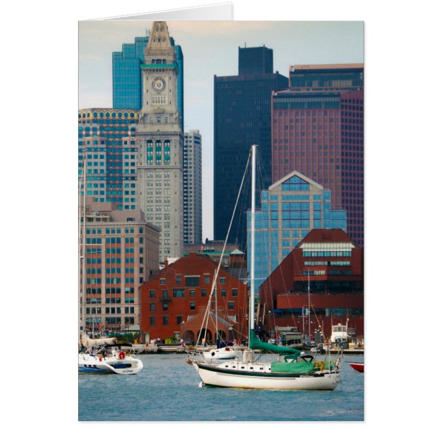 USA, Massachusetts. Boston Waterfront Skyline (Front)