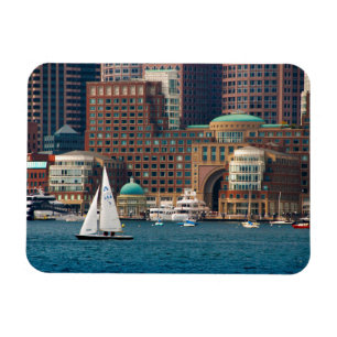 USA, Massachusetts. Boston Waterfront Skyline 2 Magnet