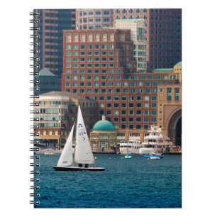 USA, Massachusetts. Boston Waterfront Skyline 2 Notebook