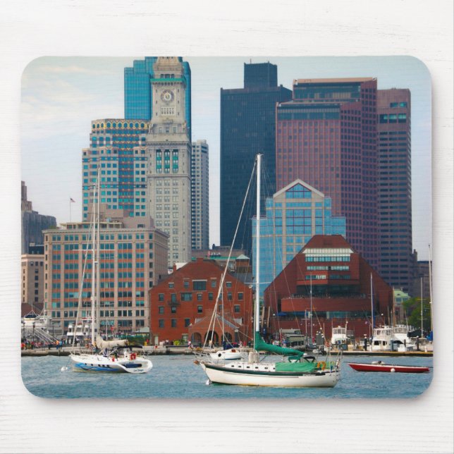 USA, Massachusetts. Boston Waterfront Skyline Mouse Pad (Front)