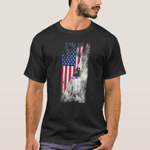 Usa Massachusetts Flags United States Of America T-Shirt