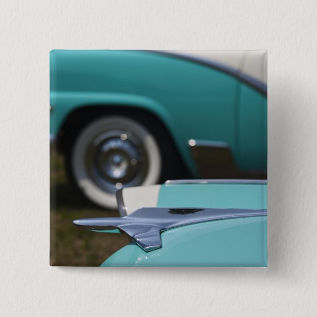 USA, Massachusetts, Gloucester. 1950s-era Ford 15 Cm Square Badge (Front)