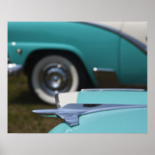 USA, Massachusetts, Gloucester. 1950s-era Ford Poster