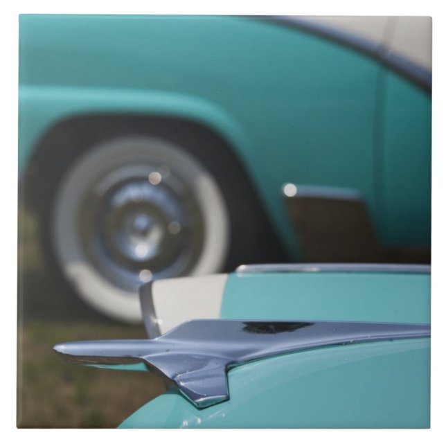 USA, Massachusetts, Gloucester. 1950s-era Ford Tile (Front)