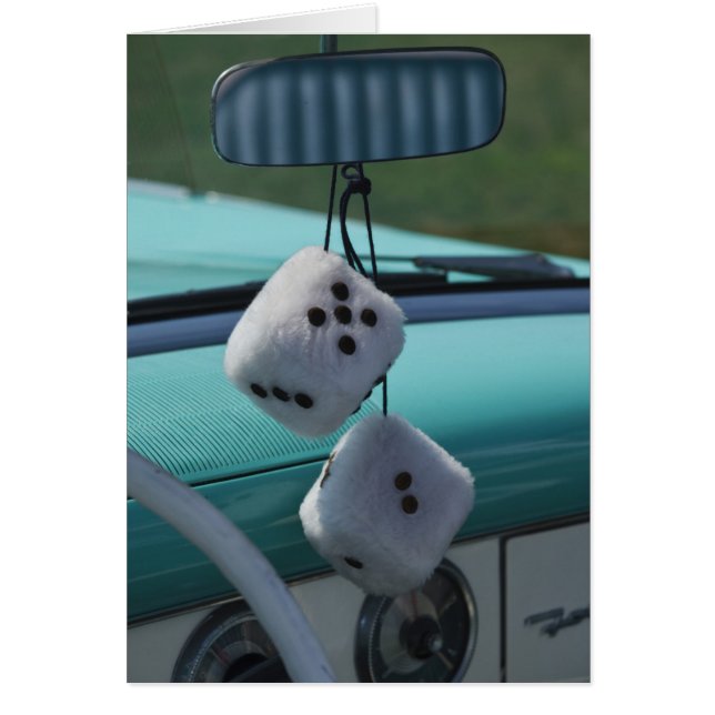 USA, Massachusetts, Gloucester. Fuzzy dice in a (Front)