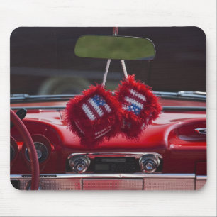 USA, Massachusetts, Gloucester. Fuzzy dice with Mouse Pad