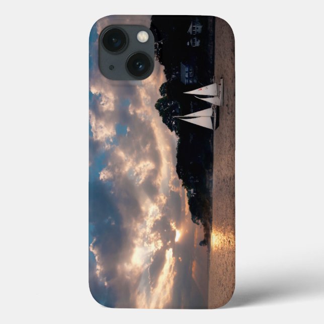 USA, Massachusetts. Sunset Sailing Case-Mate iPhone Case (Back)