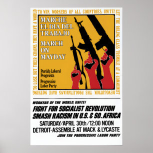 USA Mayday Protest Poster Socialist Revolution
