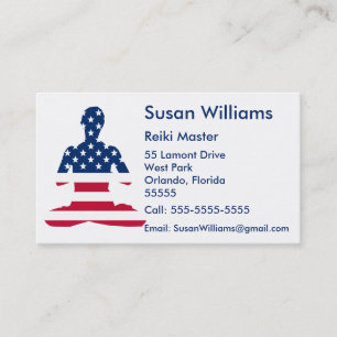 USA meditation American yoga Business Card