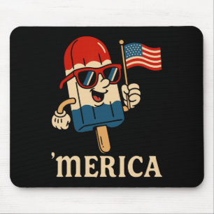 Usa merica 4th Of July Men Women Kids Funny Patrio Mouse Pad