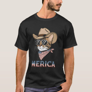 USA 'Merica Bengal Cat 4th of July Men Women Kids T-Shirt