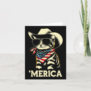 Usa merica Cat 4th Of July Men Women Kids Funny Pa Card