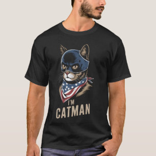 USA 'Merica Catman 4th of July Men Women Kids US P T-Shirt