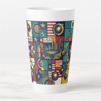 USA Mexico Canada Klimt Style Fine Art Wall Art  