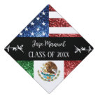 USA Mexico flag sparkles Custom Name Class of 2025
