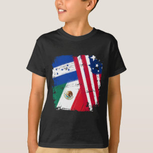 Usa Mexico Honduras Flags T-Shirt