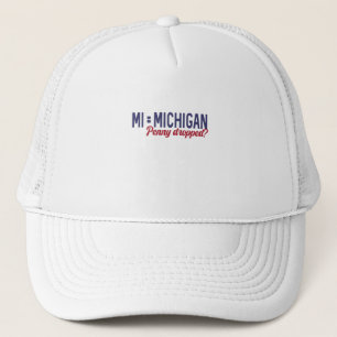 USA - MI = Michigan Not Minnesota Confusion Trucker Hat