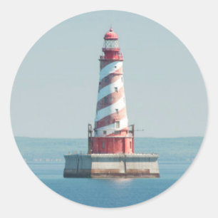 USA, Michigan, Great Lakes, Lake Michigan Classic Round Sticker